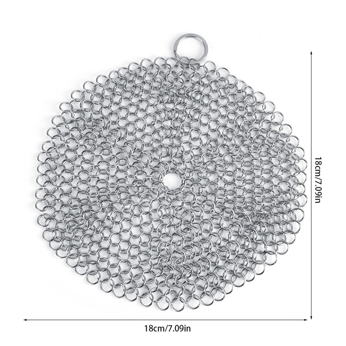 Stainless Steel Chainmail Scrubber Rust Proof Scraper Cleaner for Cast Iron Pan Pot Cookware