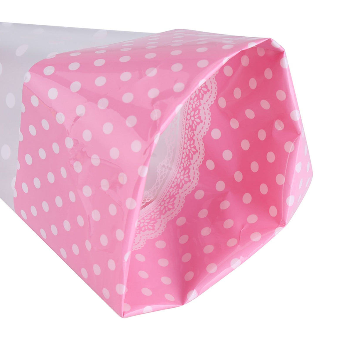 50 Piece Clear Cone Shaped Treat Popcorn Bags Treat Bags Cellophane Candy Bags with Twist Ties