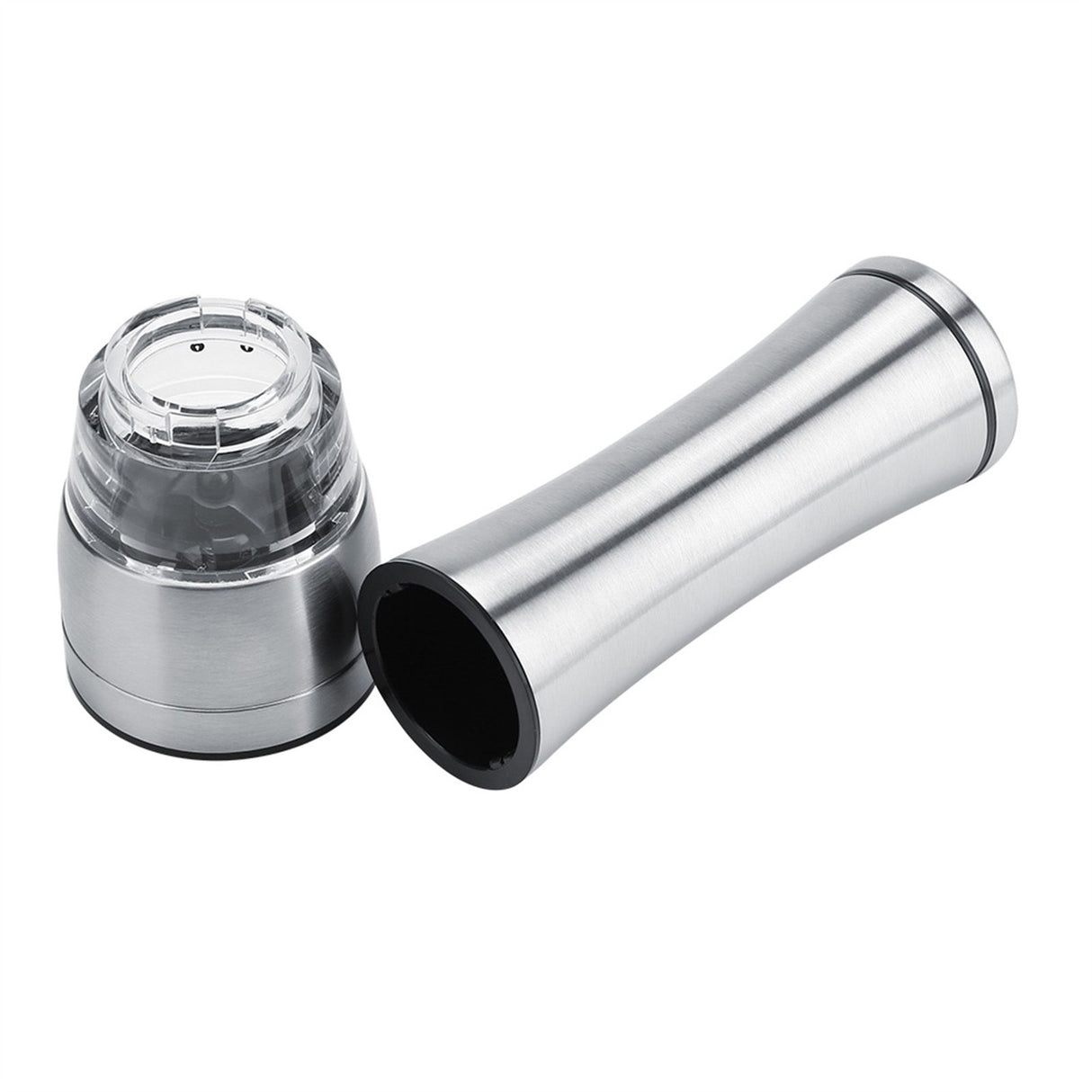 Stainless Steel & Acrylic Manual Salt & Pepper Mill Grinder Kitchen Cooking Tool