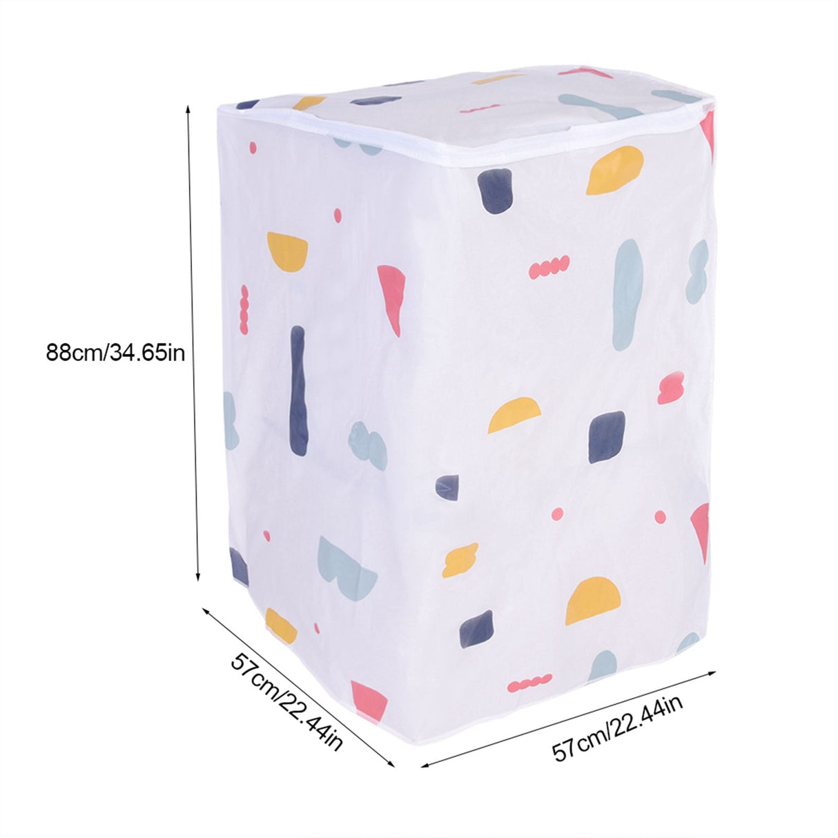 Waterproof Washing Machine Zipped Cover Dust Protection for Top Load Washer Dryer(Top Load)