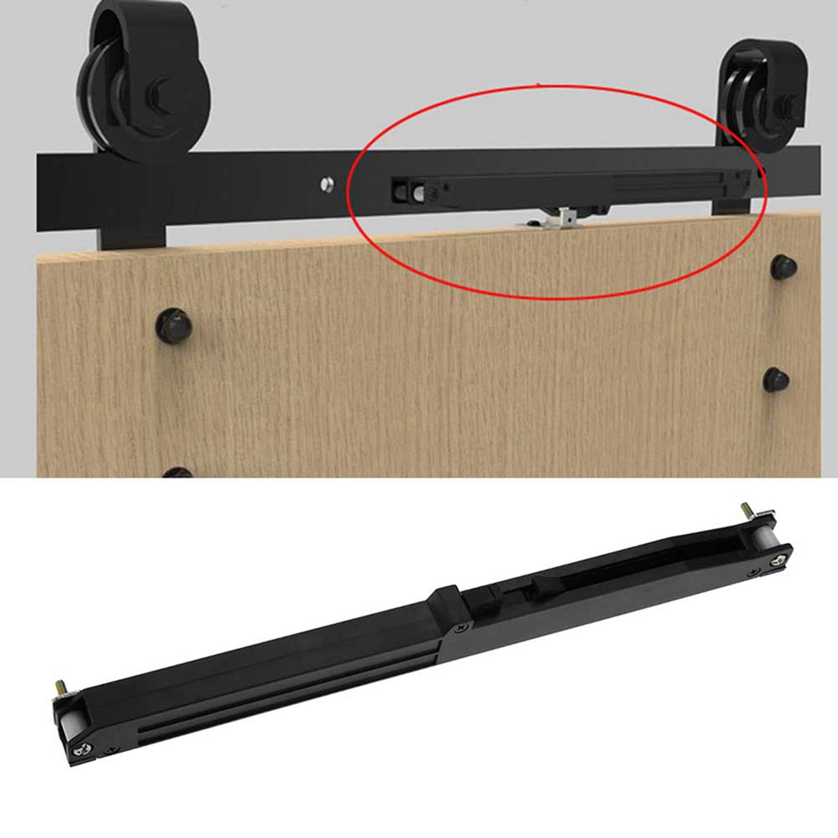 Soft Close Slides Mechanism Furniture Remission Accessory For Sliding Rail Barn Wood Door