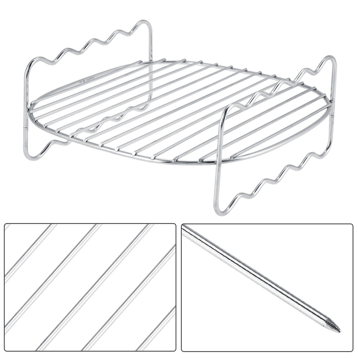 Replacement BBQ Rack Double Layer Skewers Baking Tray For Philips Air Fryer