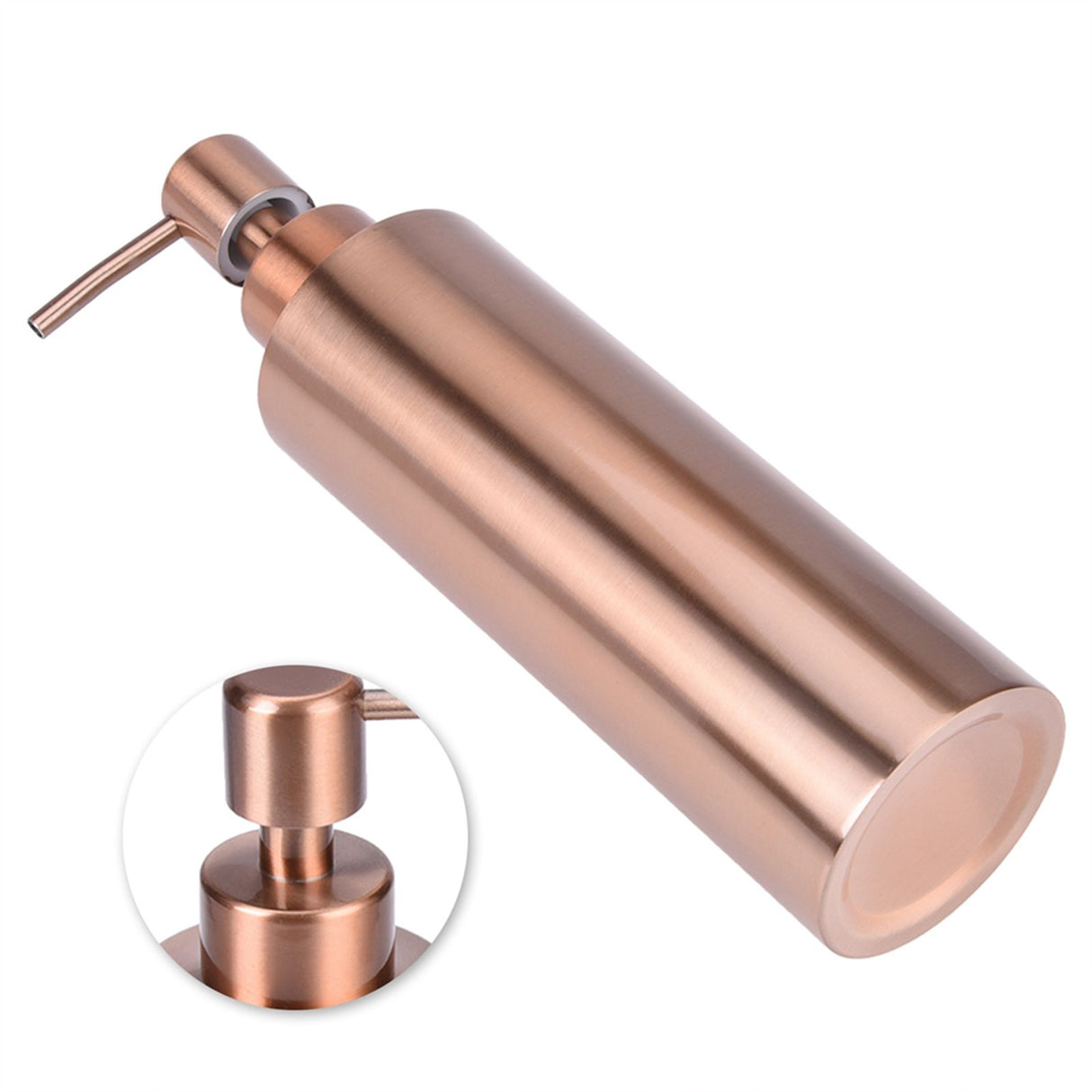 Stainless Steel Kitchen Bathroom Countertop Hand Pump Liquid Soap Dispenser Lotion Bottle 350ML