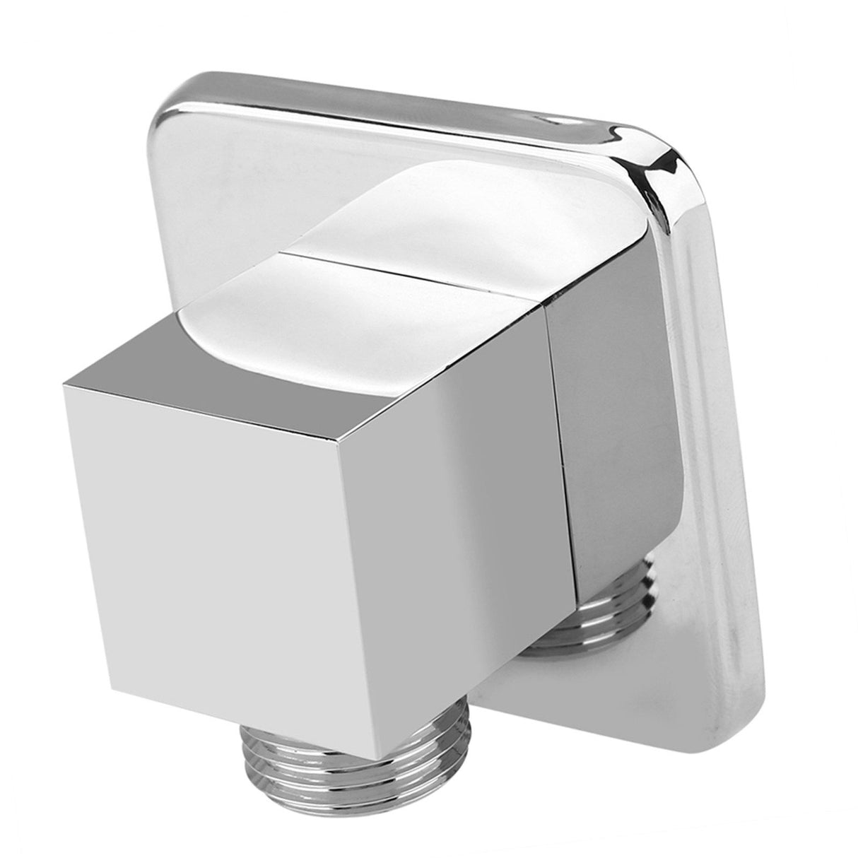 Solid Brass Chrome Finish Square Hand Shower Outlet Elbow Angle Valve Concealed Wall Mounted