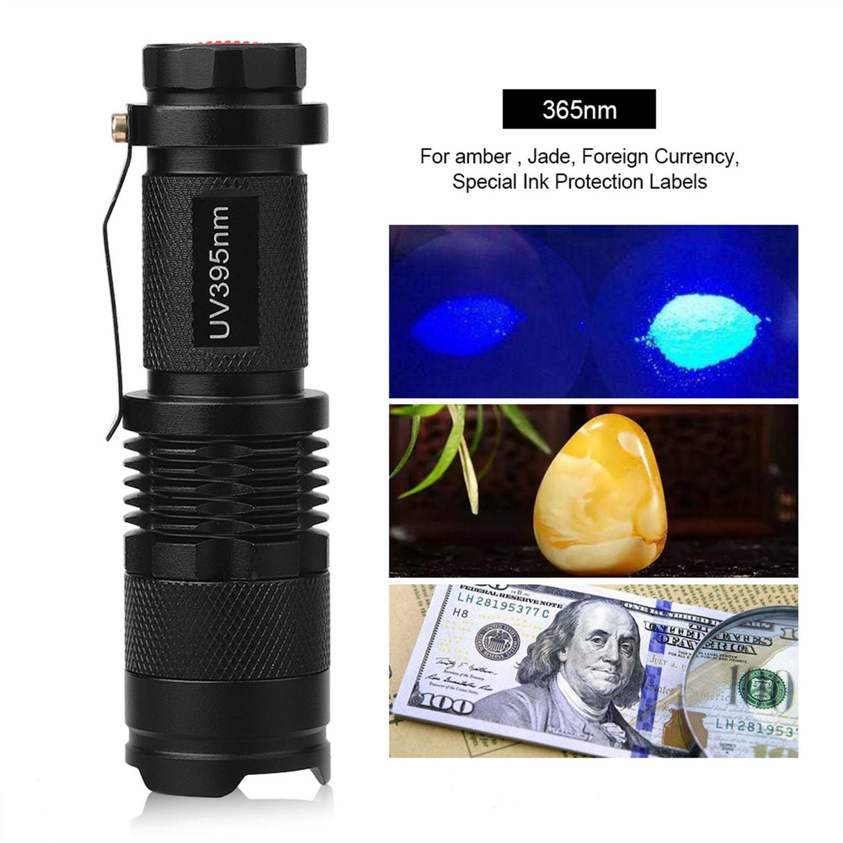 UV Ultra LED Flashlight Blacklight Light Inspection Lamp Torch 365 nM
