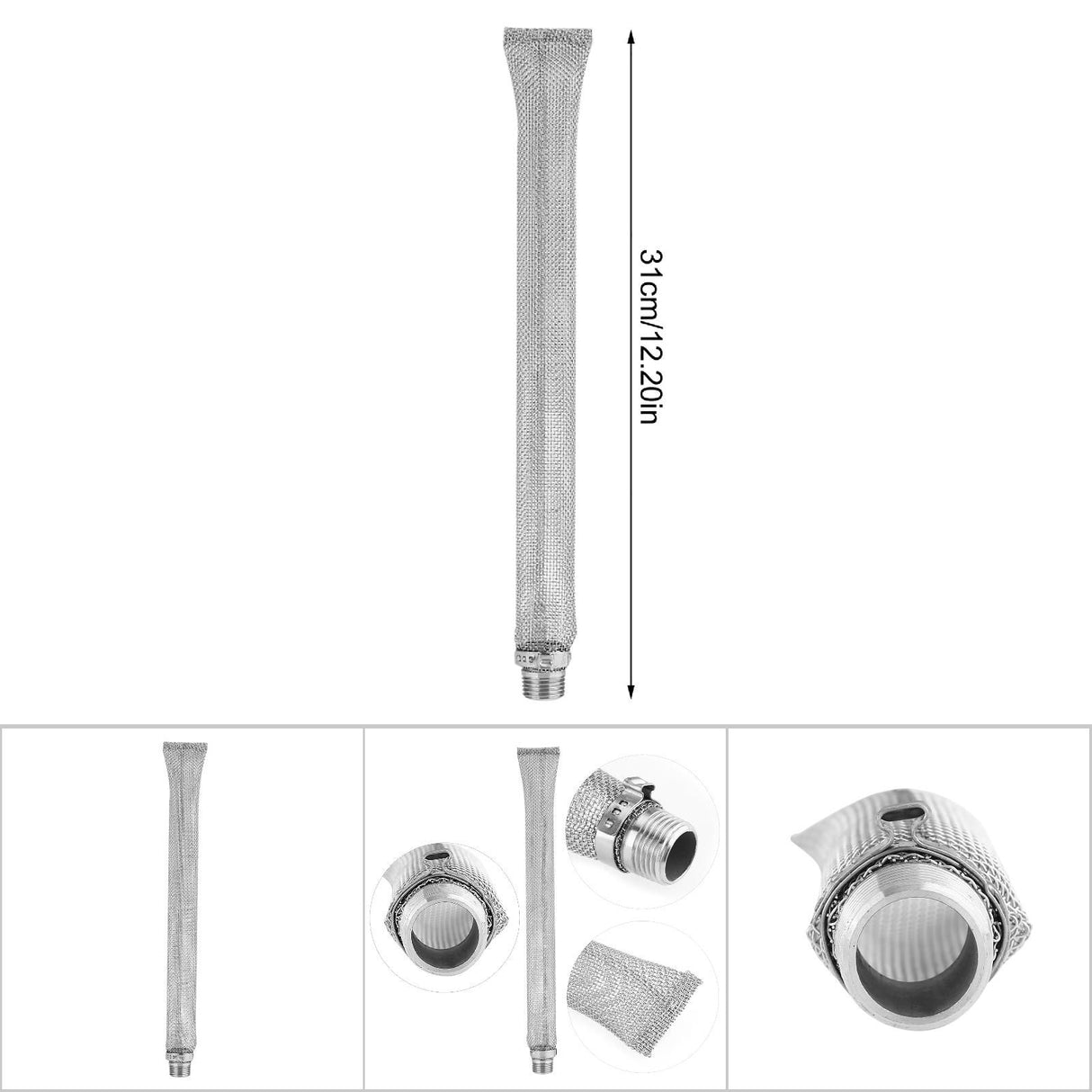 304 Stainless Steel Homemade Beer Brew Hop Filter Screen Strainer Tool (12inch)