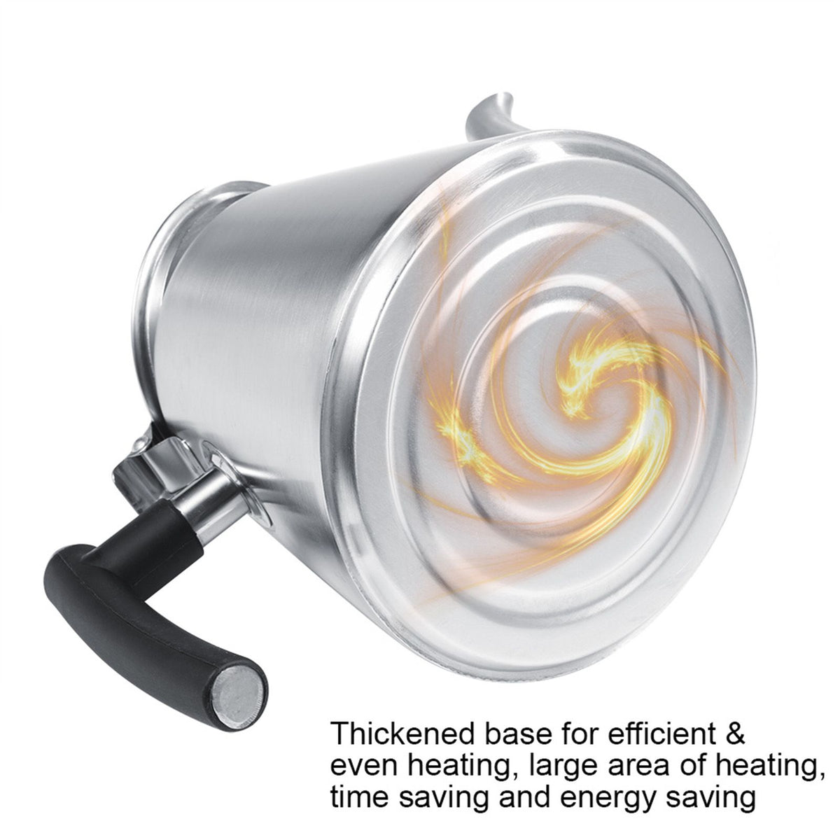 1.2L Stainless Steel Stove top Teapot Tea Coffee Pot Kettle Heat Resistant Handle Matte