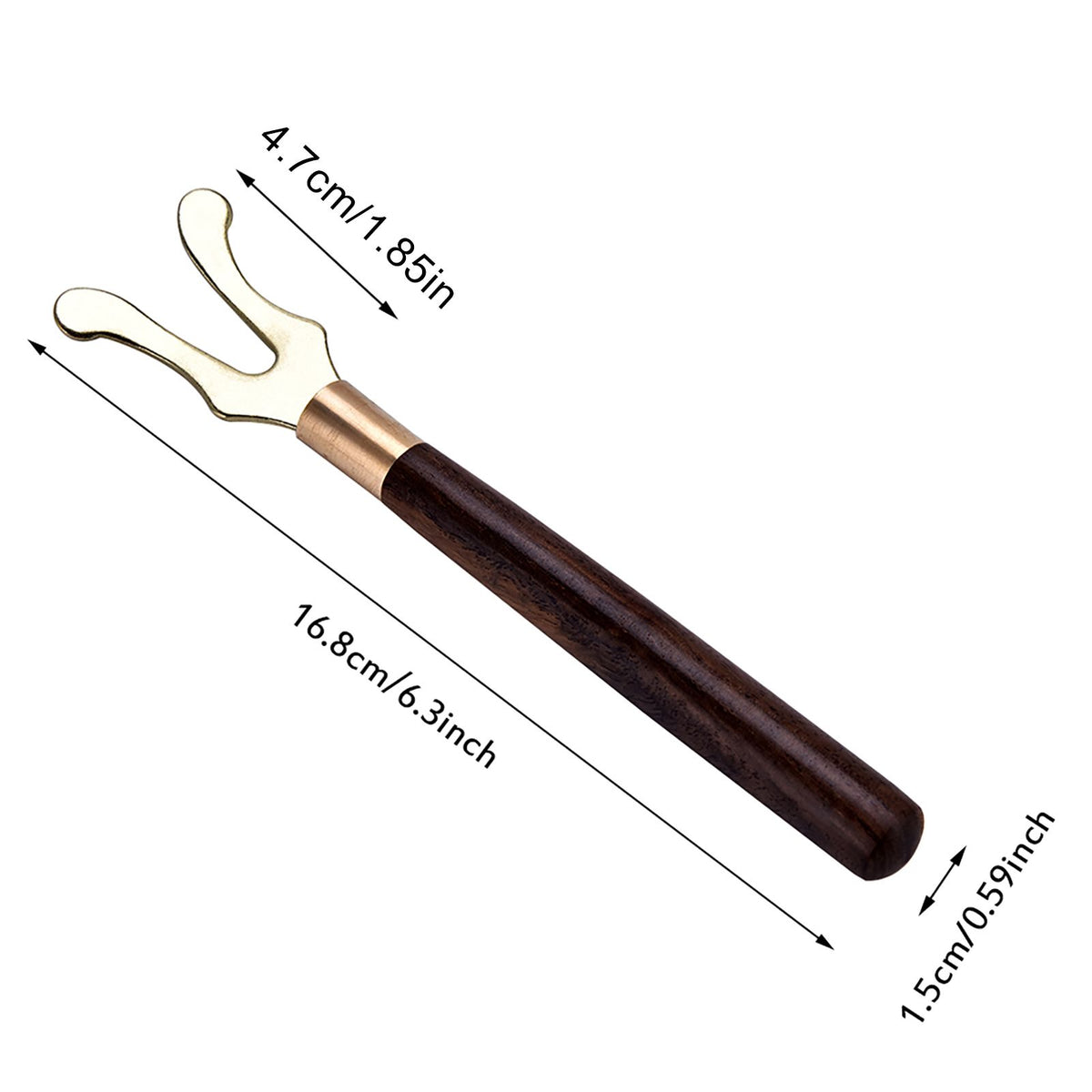 Tea Pot Heat Insulation Tea Clip Fork with Wooden Handle Cast Iron Head Coffee Tea Tools