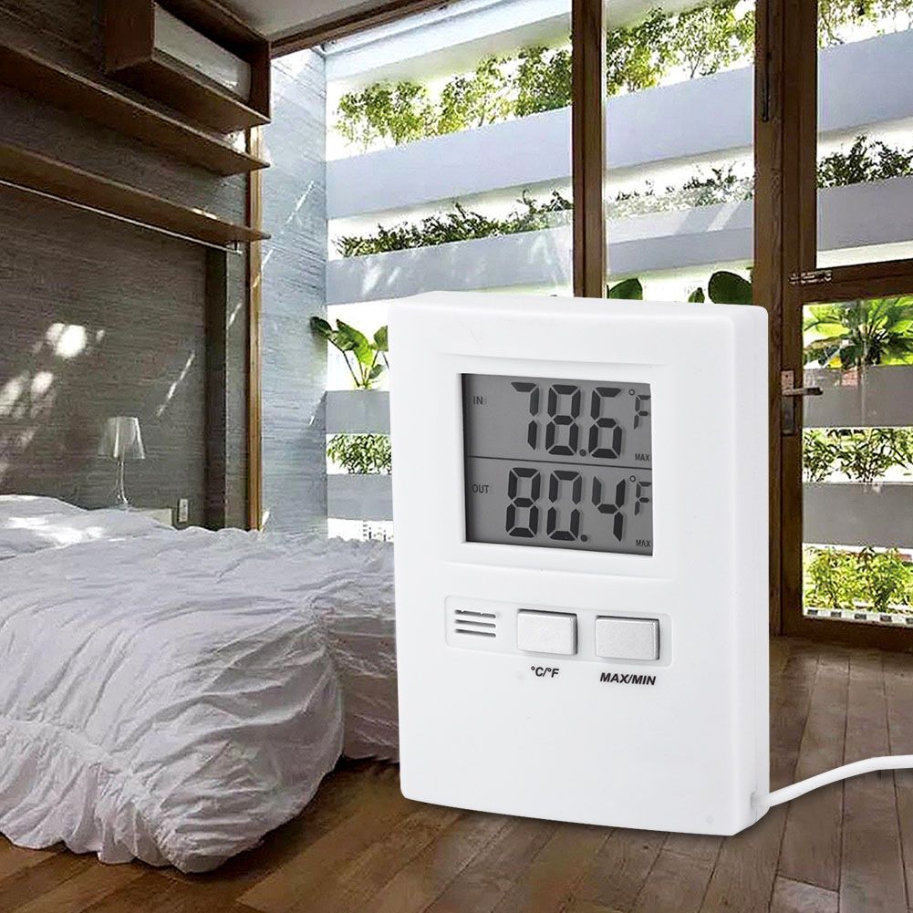 High Precision LCD Digital Indoor&Outdoor Thermometer Temperature Meter Tester Battery Powered