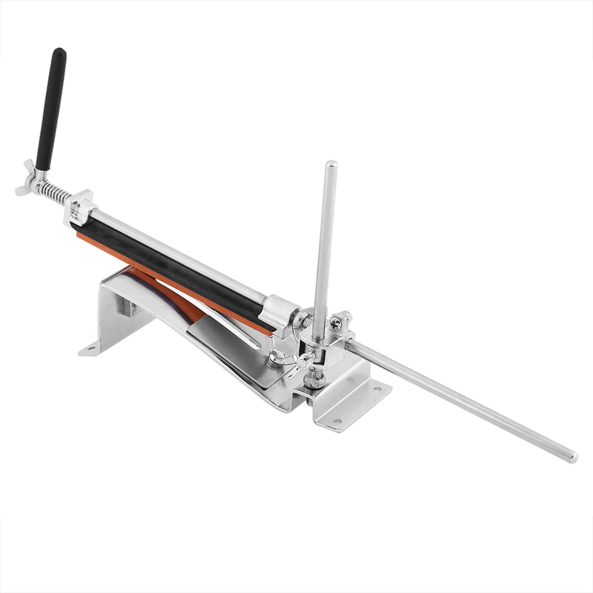 Stainless Steel Fix angle Sharpening System 4 Whetstones Kitchen Knife Sharpener Tool