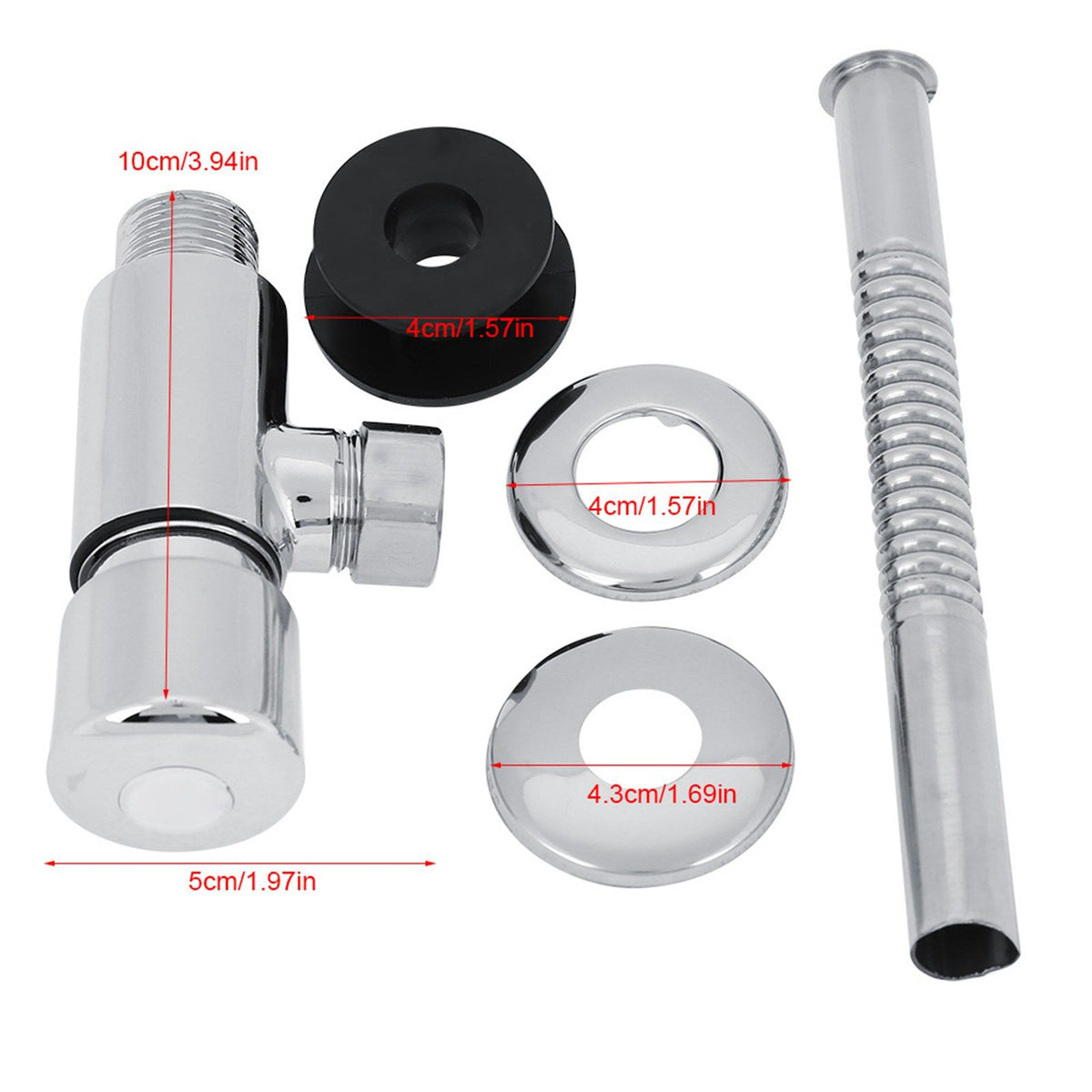Durable Zinc Alloy Flush Valve Office Hotel Bathroom Toilet Hand Pressing Flushing Tool