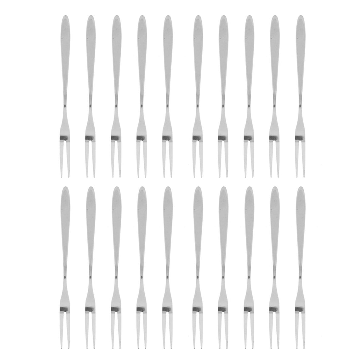 20Pcs/set Stainless Steel Fruit Fork Comfortable Long Handle Cake Desert Fruit Serving Forks