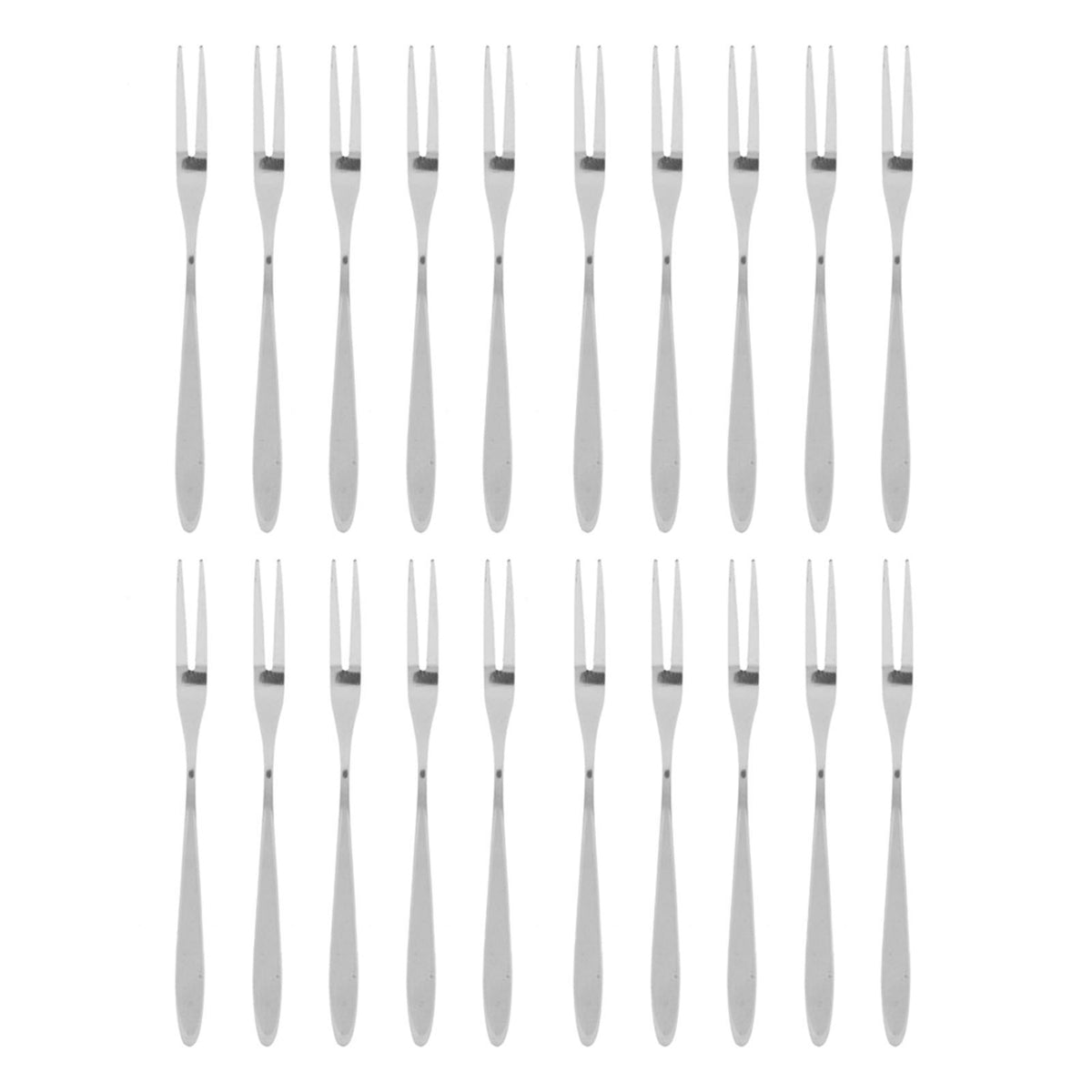 20Pcs/set Stainless Steel Fruit Fork Comfortable Long Handle Cake Desert Fruit Serving Forks