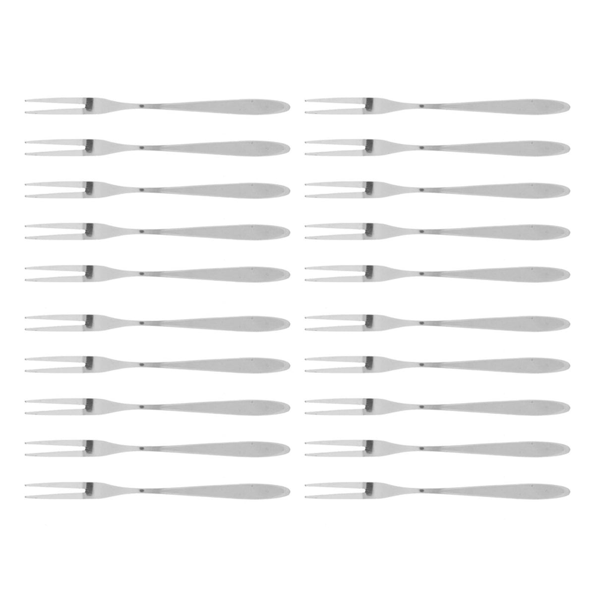 20Pcs/set Stainless Steel Fruit Fork Comfortable Long Handle Cake Desert Fruit Serving Forks