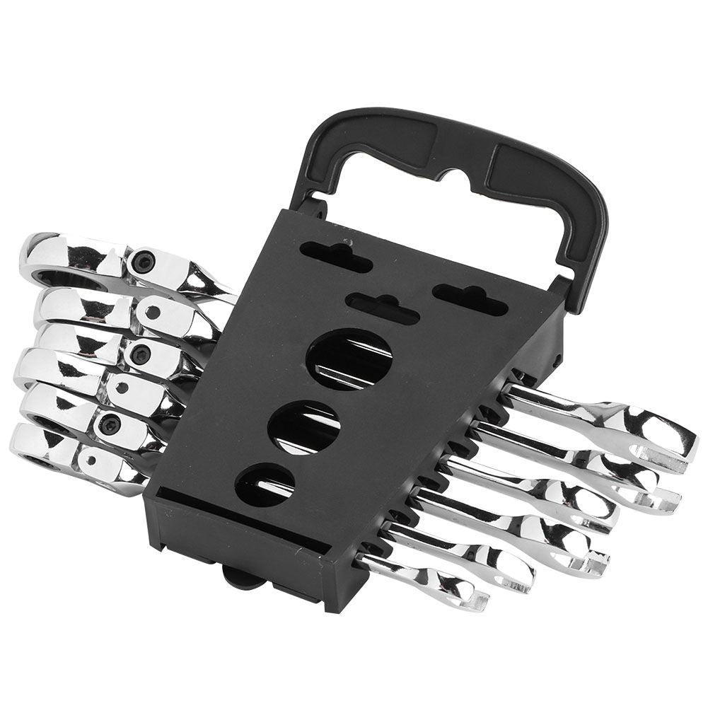 6Pcs Flexible Head Multi functional Ratchet Conination Spanner Wrench 8-17mm Repair Tools Set