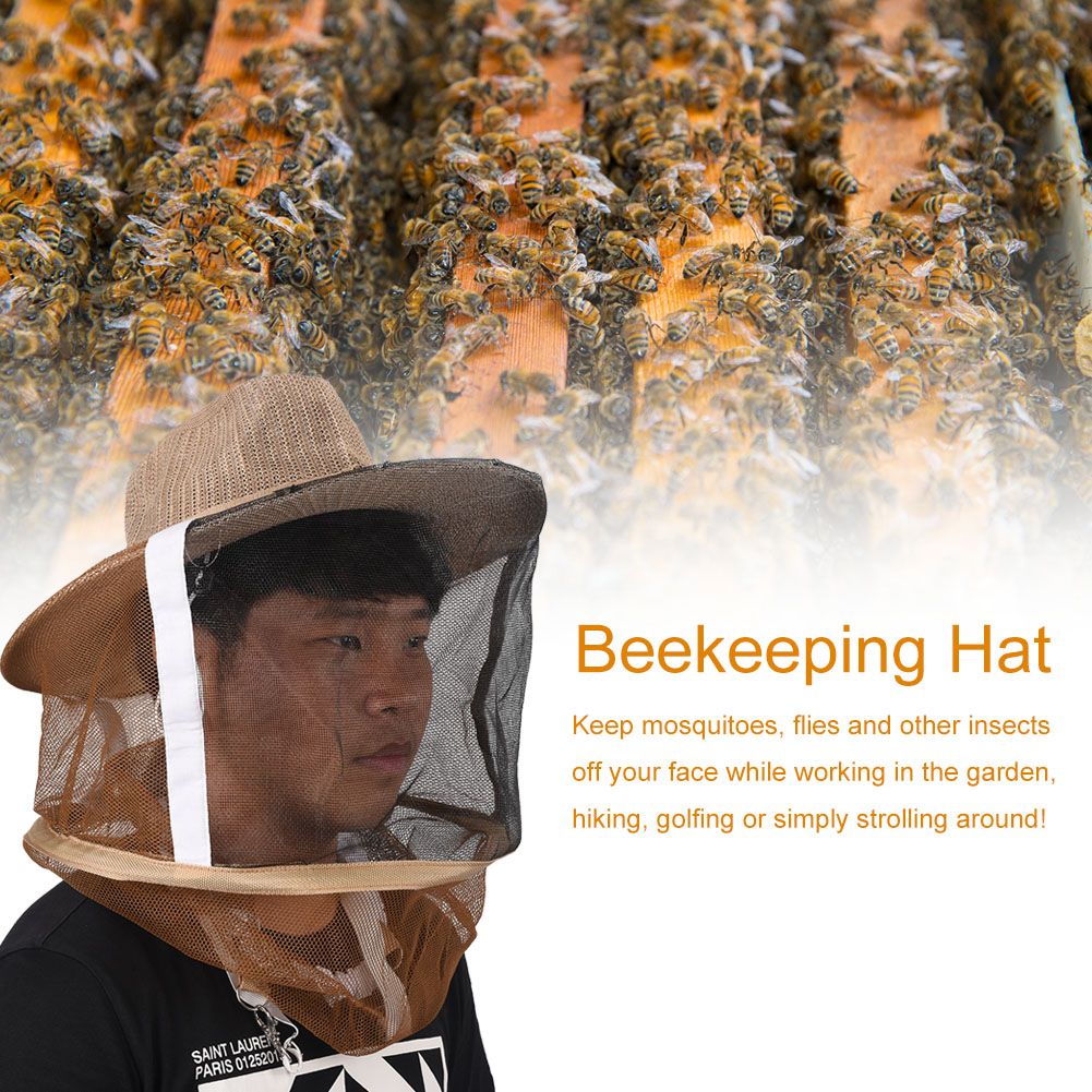 Beekeeping Beekeeper Hat Garden Guard Anti Mosquito Bee Insect Bug Face Head Veil