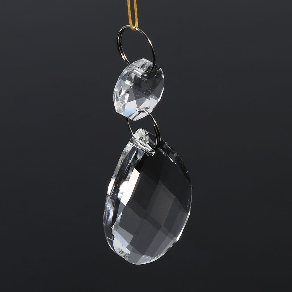 10Pcs Clear Glass Crystal Prisms Chandelier Pendant Light Lamp Part Drops DIY Accessories