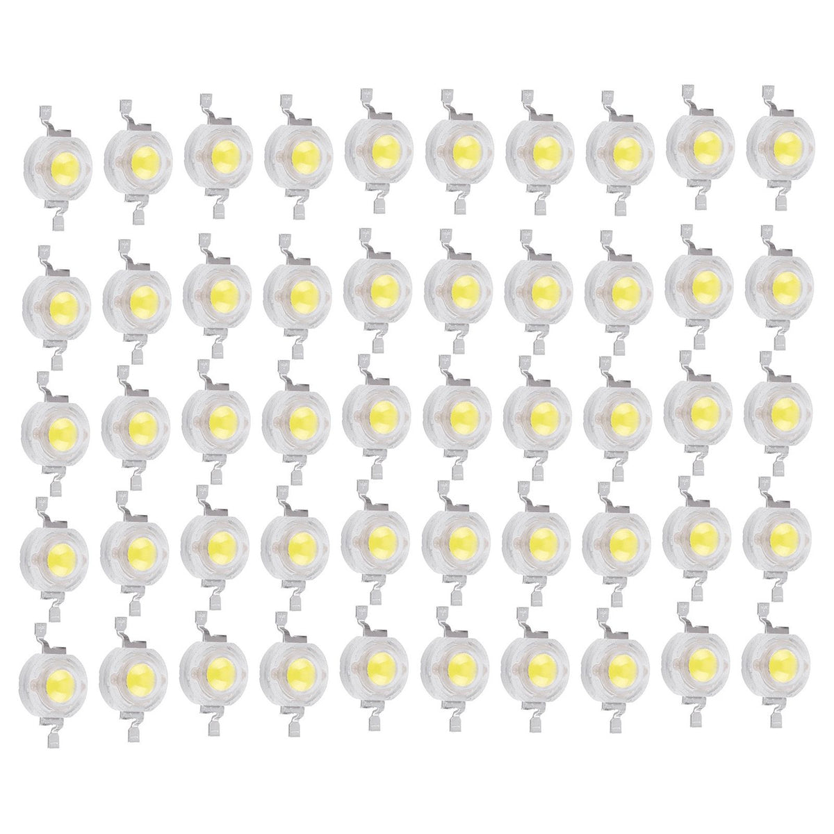 50pcs SMD 1W LED Lamp Bulb Beads Chip For Home Floodlight Spotlight High Power Cool White