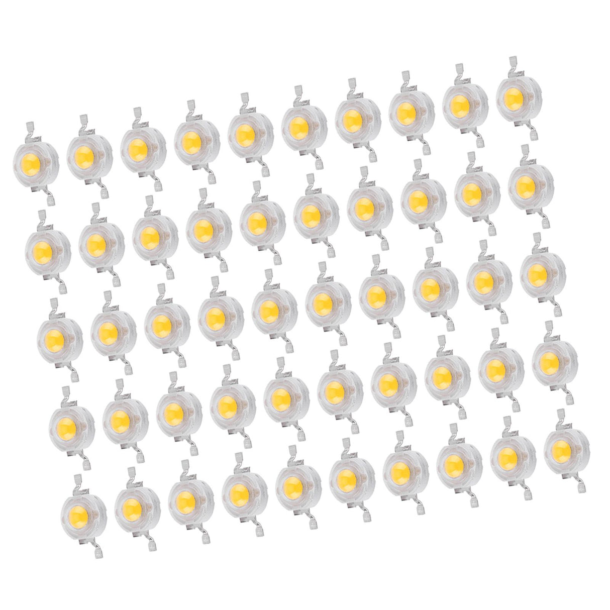 50pcs SMD 1W LED Lamp Beads Bulb Chip For Floodlight Spotlight Energy saving Warm White
