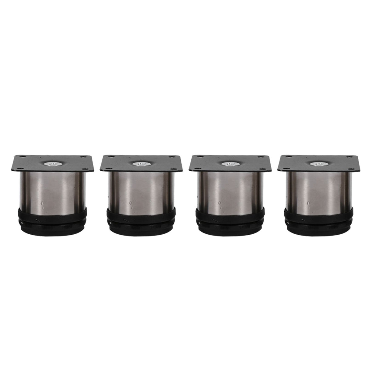4Pcs Stainless Steel Height Adjustable Feet Cabinet Legs Round Stand Holder 60 X 60mm