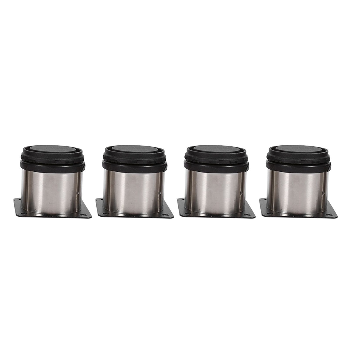 4Pcs Stainless Steel Height Adjustable Feet Cabinet Legs Round Stand Holder 60 X 60mm