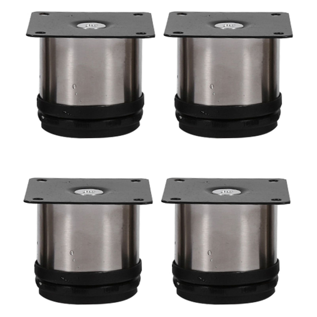 4Pcs Stainless Steel Height Adjustable Feet Cabinet Legs Round Stand Holder 60 X 60mm