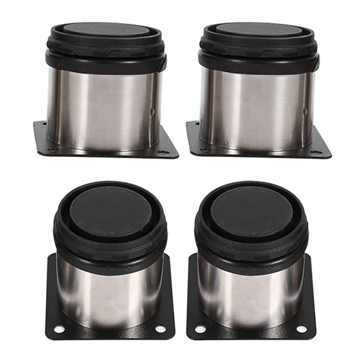 4Pcs Stainless Steel Height Adjustable Feet Cabinet Legs Round Stand Holder 60 X 60mm