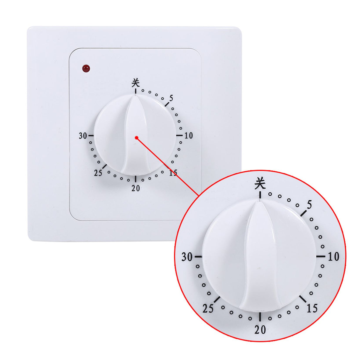 1Pc AC 220V 10A 30Min Electric Time Countdown Digital Time Plug Timer Switch Control Socket