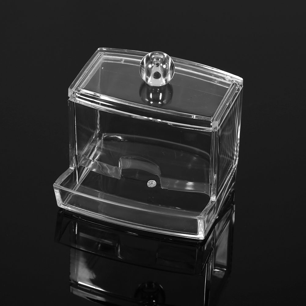 Practical Cotton Swab Q tip Makeup Storage Organizer Box Cosmetic Transparent Holder Case