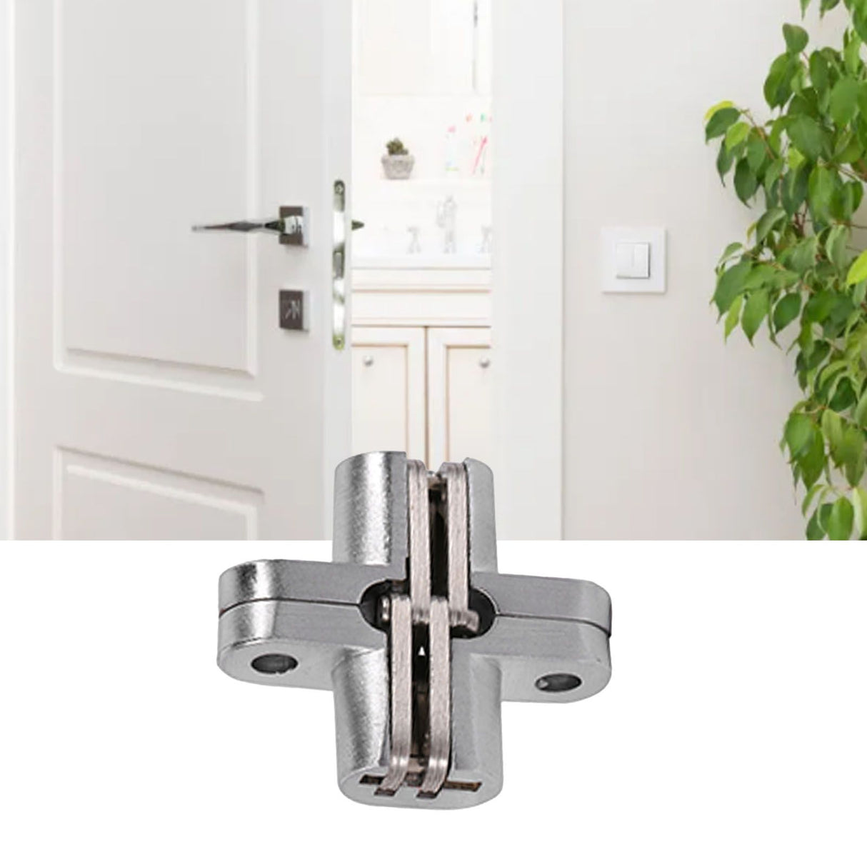 180 Degree Zinc Alloy Invisible Folding Door Cross Hidden Hinges (43.7mm)