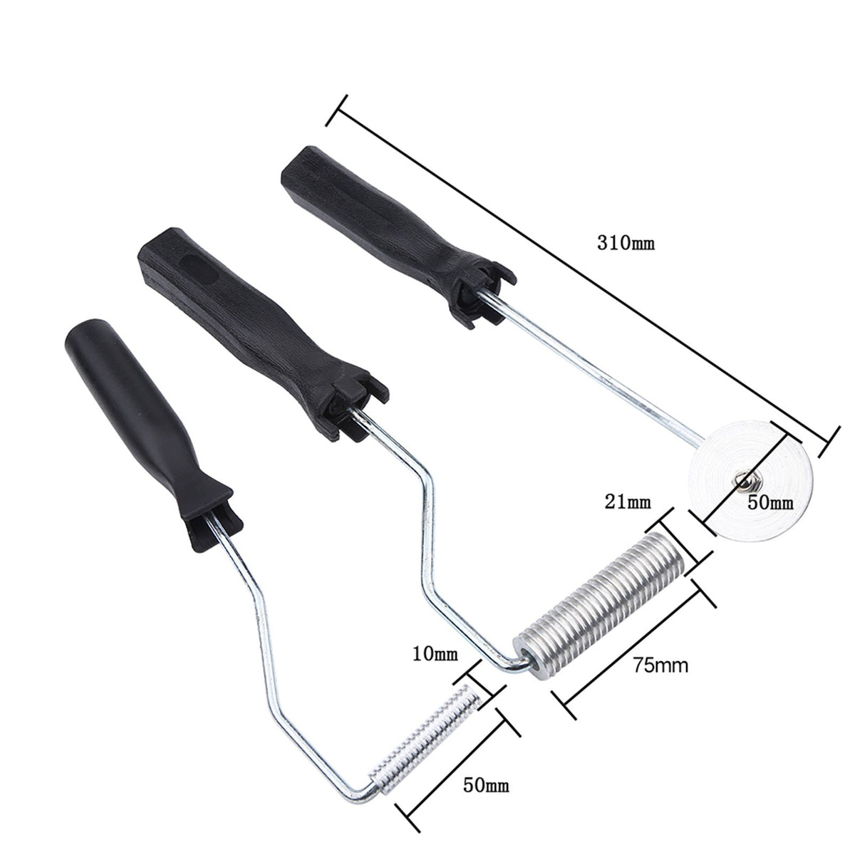 3Pcs/set Aluminum Alloy Fiberglass Bubble Paddle Tool Laminating Roller Kit for FRP Mould(Sawtooth)
