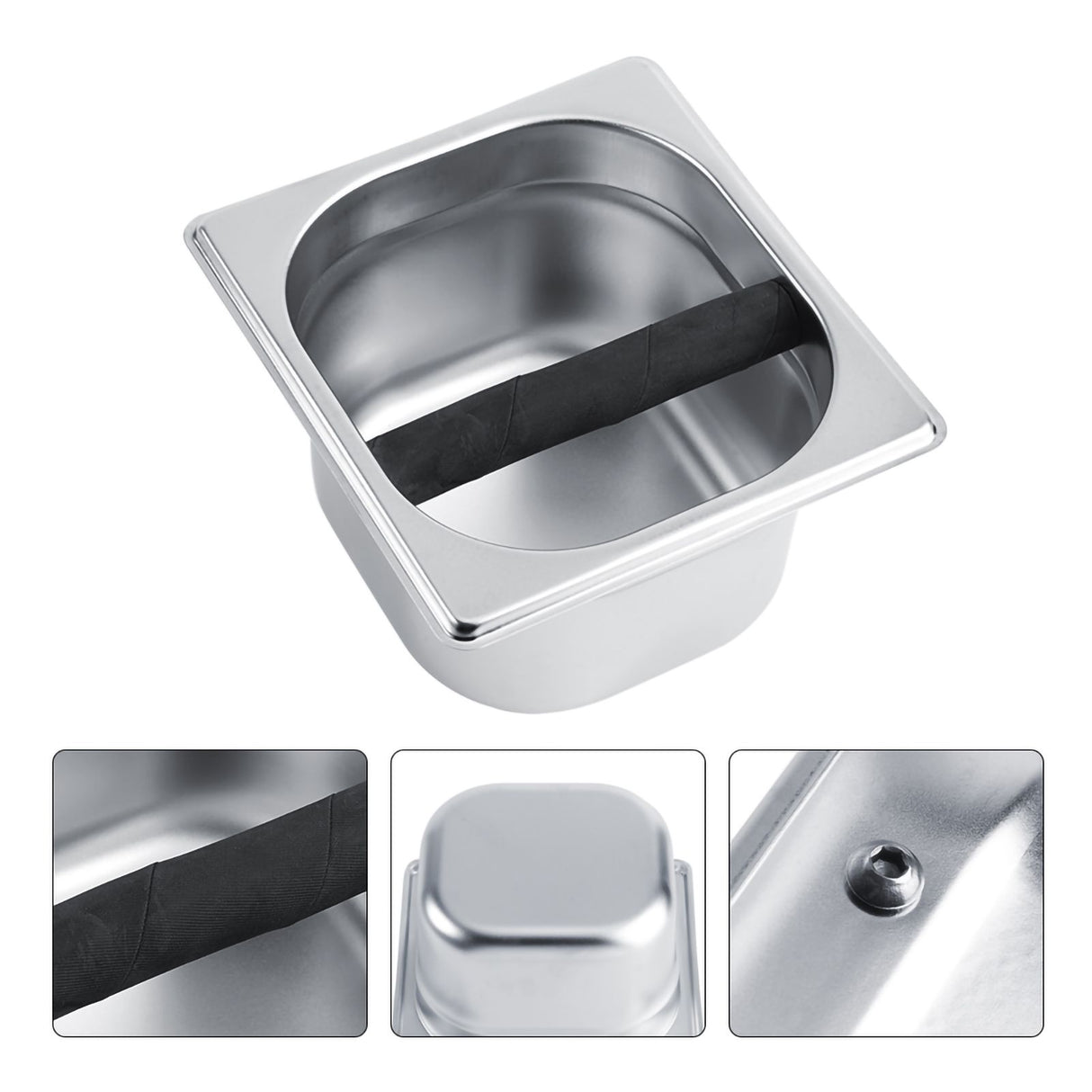 Stainless Steel Holder Container Knock Box Tool Accessory for Professional Coffee Maker Machine