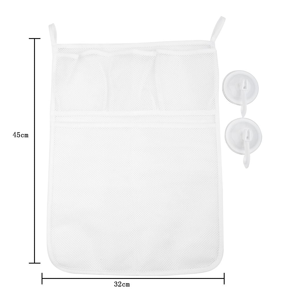 Bath Tub Organizer Bag Storage Holder Basket Kids Baby Shower Toys Net Bathtub