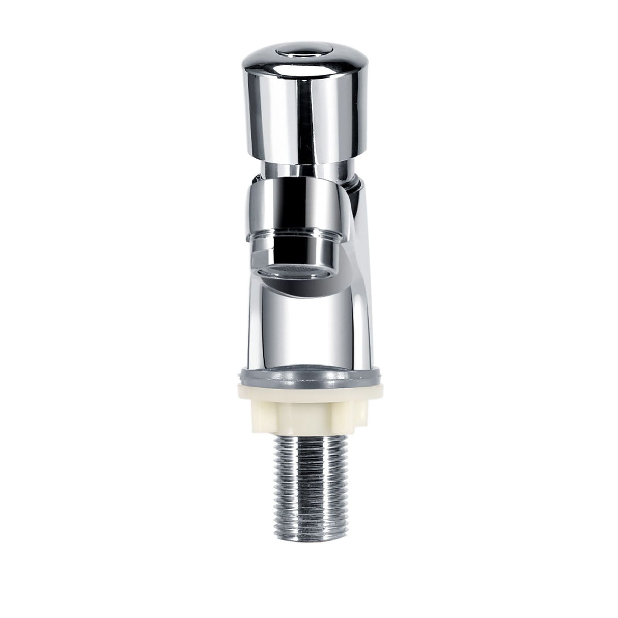 Public Ktchen Bathroom Chrome Plated Self Closing Water Saving Time Delay Basin Sink Tap Faucet Female Thread G1/2