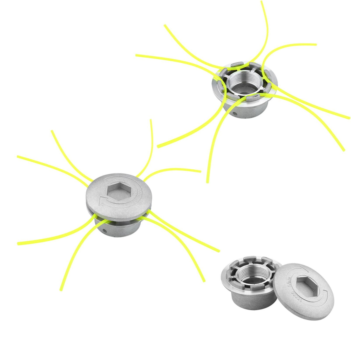 Universal Aluminium Strimmer Head Trimmer Heads String Set Grass Brush Cutter Accessory