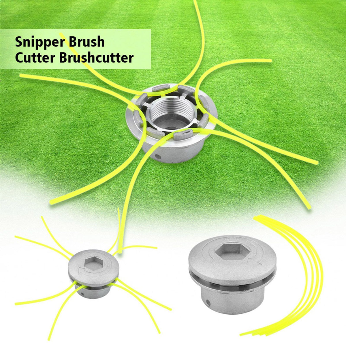 Universal Aluminium Strimmer Head Trimmer Heads String Set Grass Brush Cutter Accessory