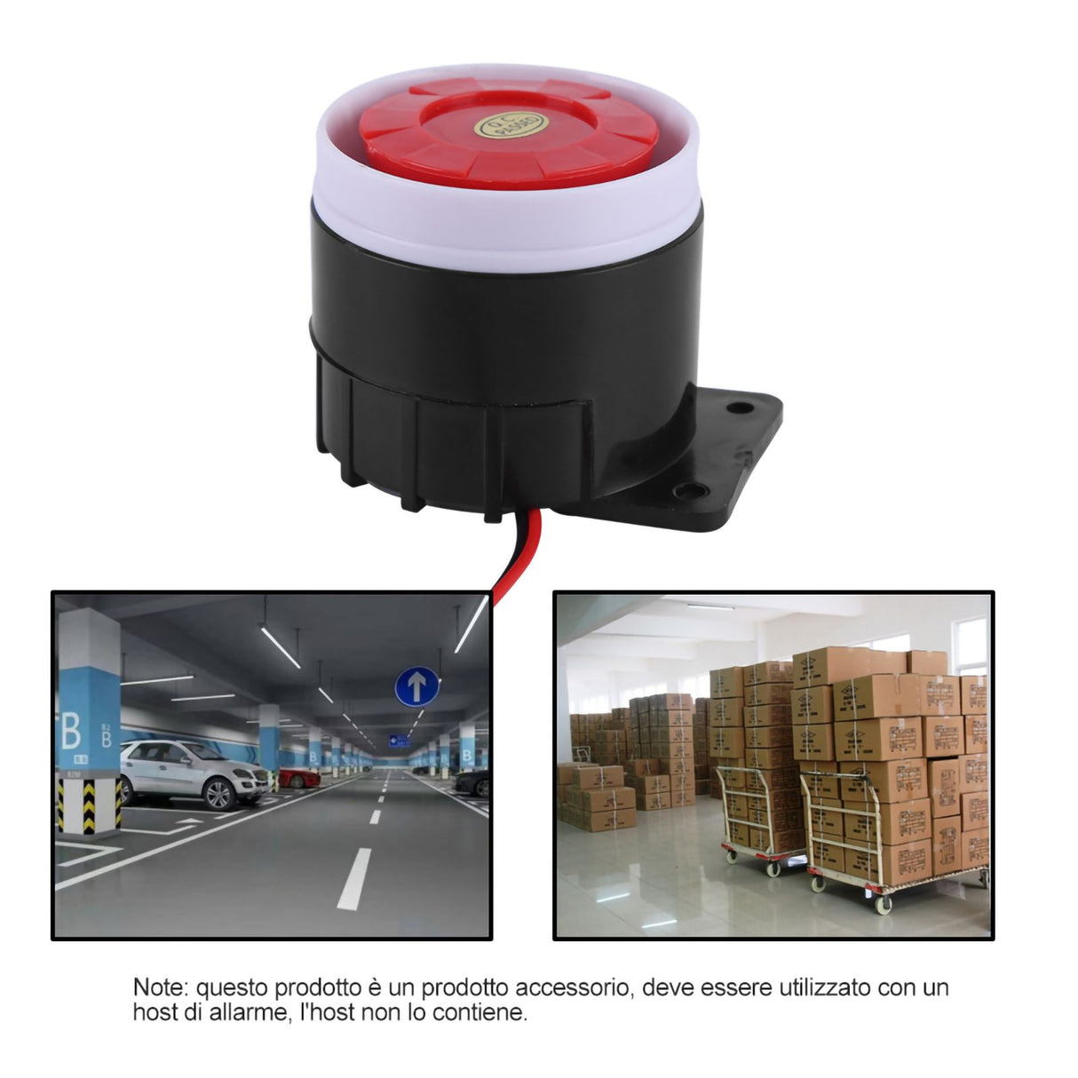 DC 12V Wired Mini Alarm Horn Home Security 110 dB Sound Alarming System