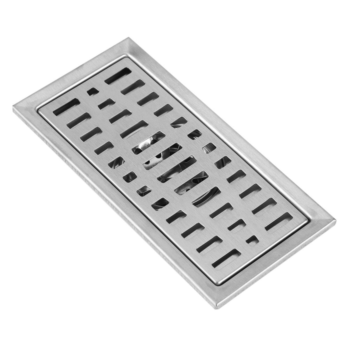 20x10cm Rectangle Stainless Steel Floor Drain Bathroom Shower Kitchen Waste Grate