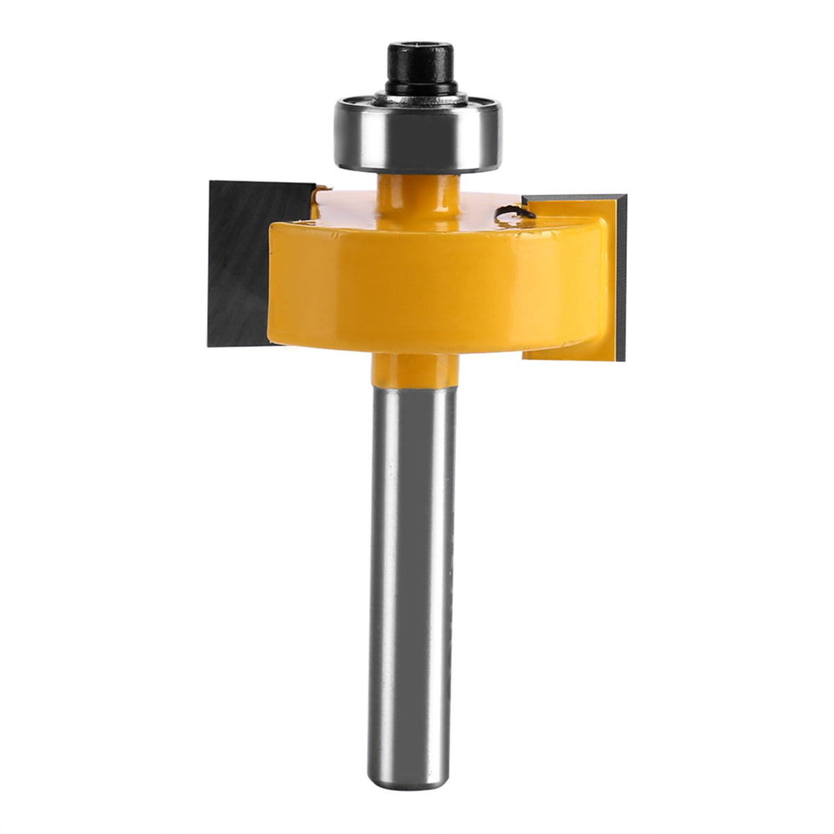 1/2"H - 1/4" Shank Rabbet Router Bit with 7 Bearings Set for Solid Wood Particle Board Plywood