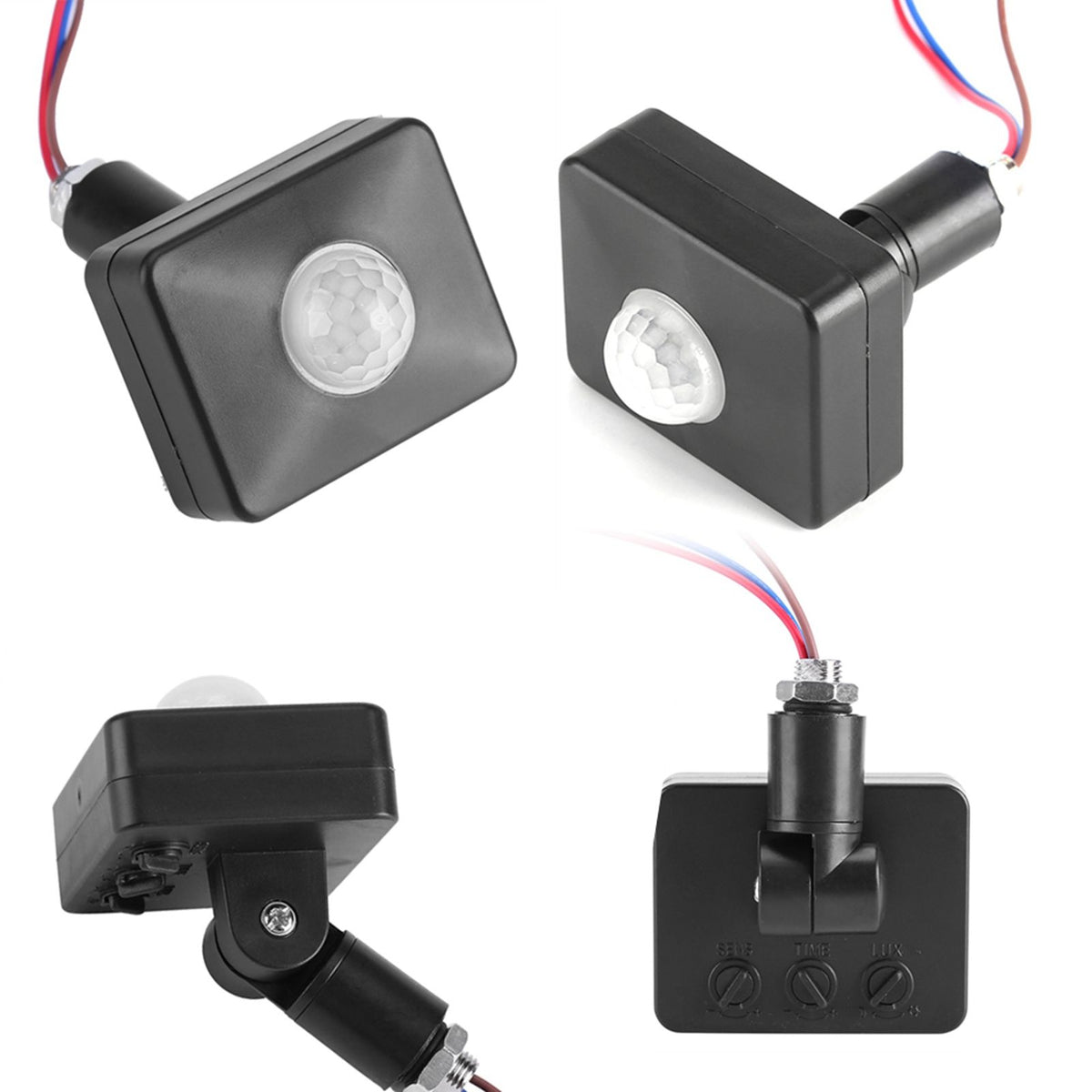 Black PIR Switch Infrared Motion Lighting Sensor Detector Wall Pavement Switch Outdoor