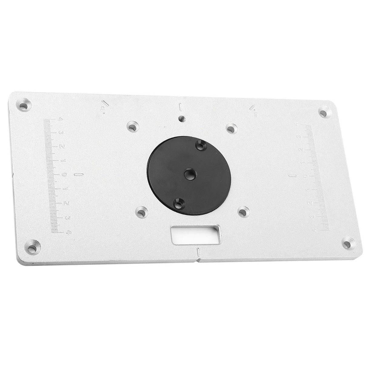 235*120*8mm Aluminum Router Table Insert Plate with 4 Rings and Screws for Woodworking Benches