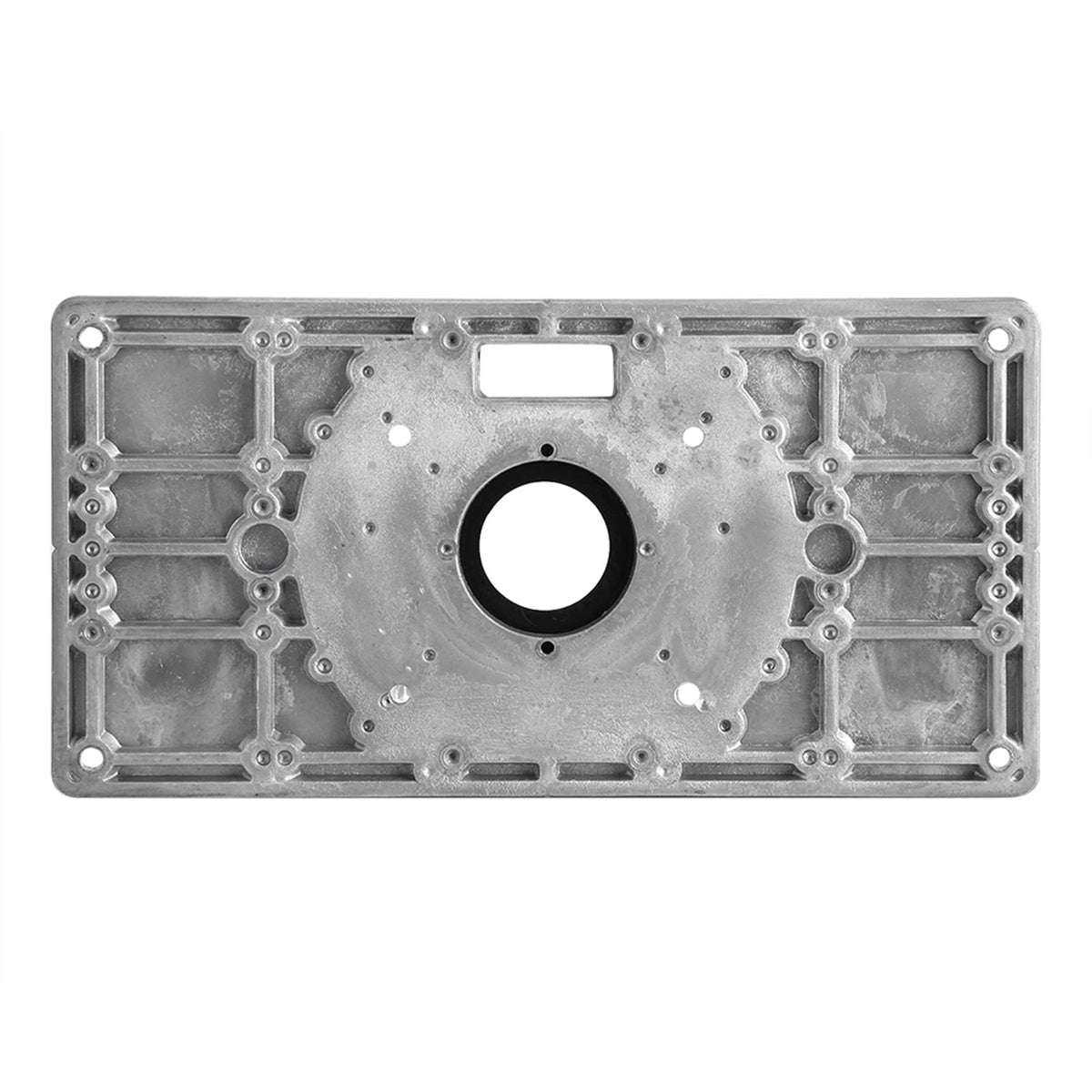 235*120*8mm Aluminum Router Table Insert Plate with 4 Rings and Screws for Woodworking Benches