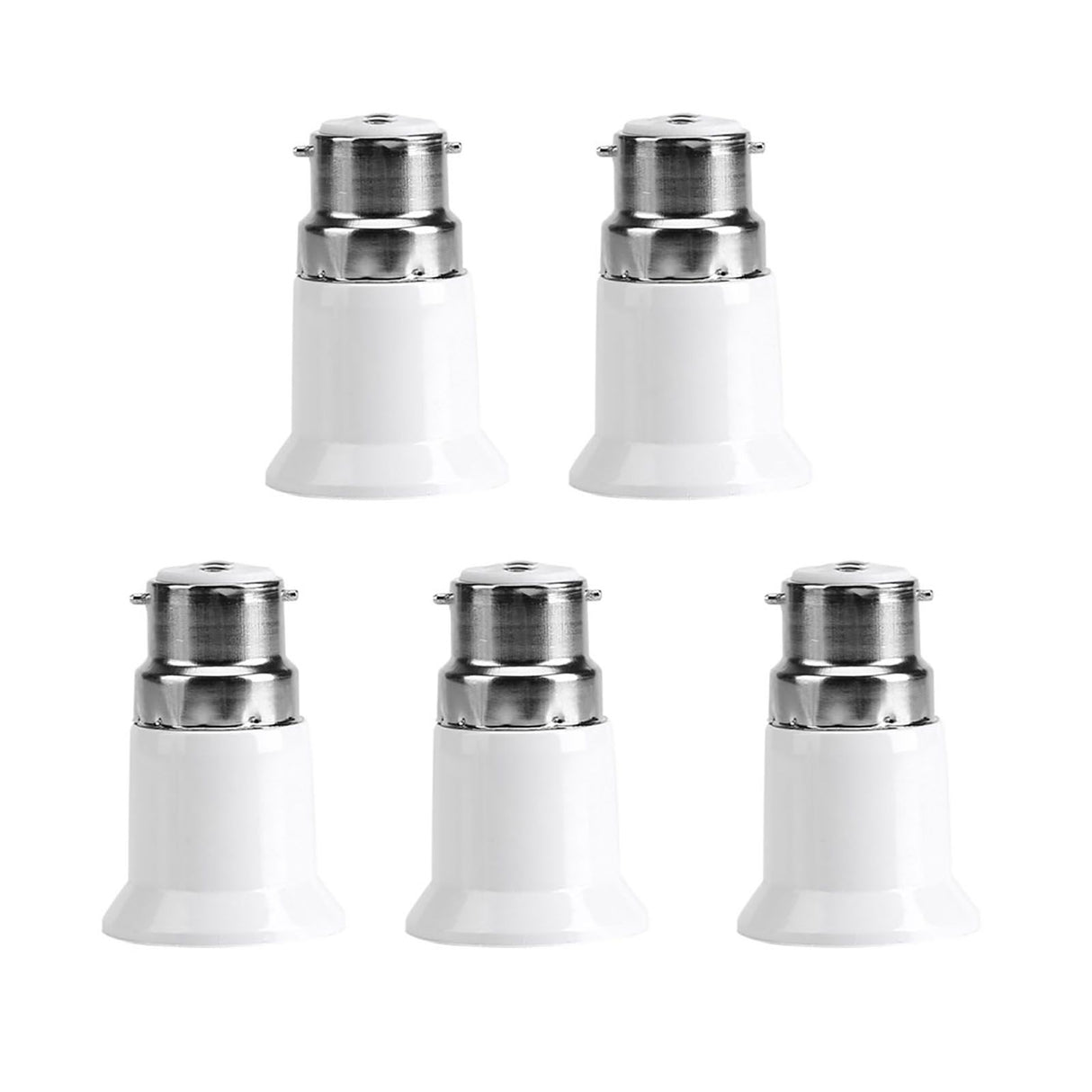 5pcs B22 Male to E27 Female Socket Base Bulb Adapter Converter Lamp Holders