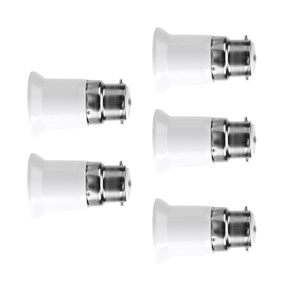 5pcs B22 Male to E27 Female Socket Base Bulb Adapter Converter Lamp Holders