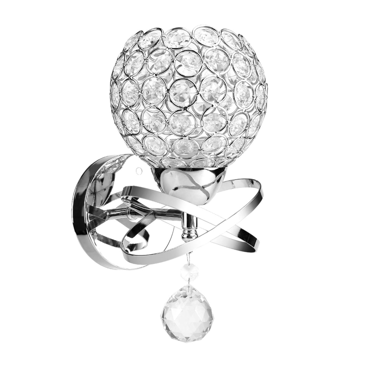 Modern Crystal Wall Lamp Bedside Night Light Bedroom Living Room Hall Lighting