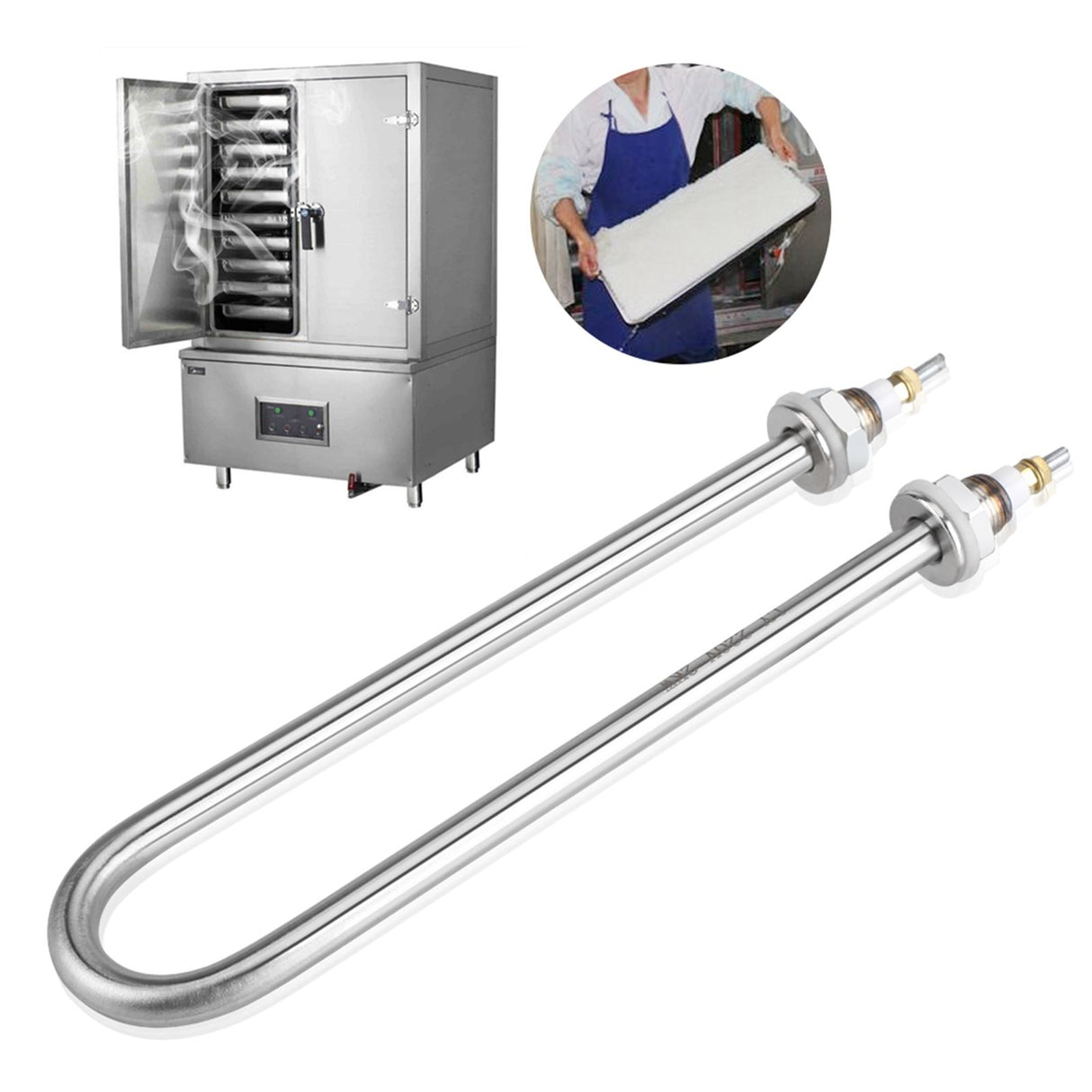 220V 2KW Stainless Steel Immersion Water Heater Electric Tube Heating Element
