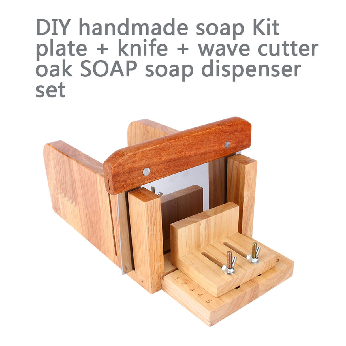 DIY Handmade Soap Tool Set Wooden Soap Loaf Mold Cutter Knife Soap Making Supplies