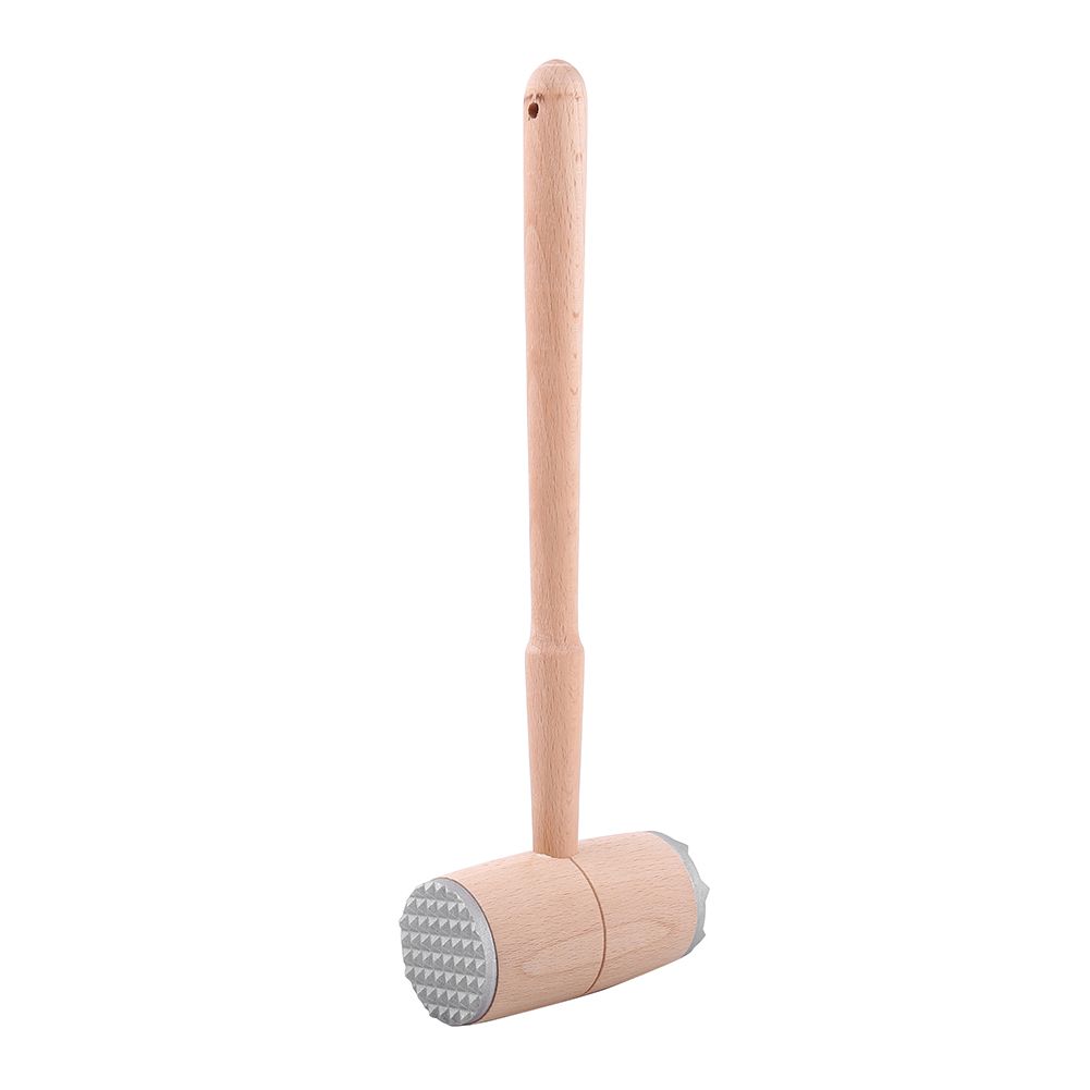 Two Sides Wood Meat Hammer Mallet Pounder for Tenderizing Steak Beef Practical Kitchen Tool