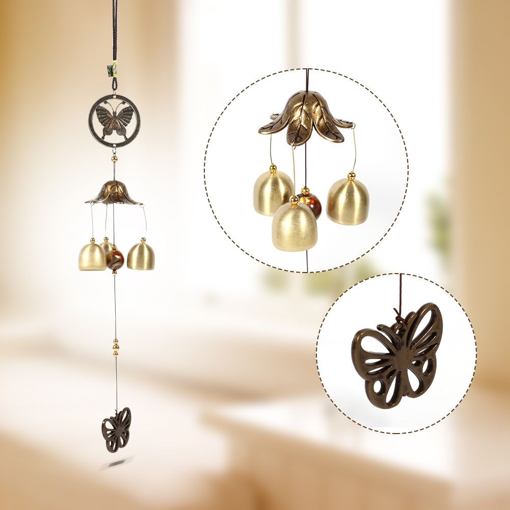 Metal Butterfly Decor Windchime Church Bells Wind Chimes Door Window Hanging Decoration