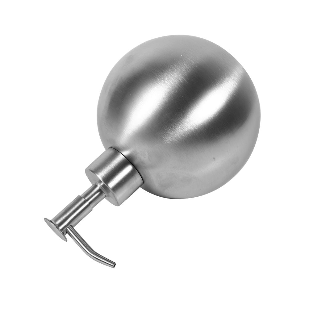 1pc 304 Stainless Steel Ball Shaped Bathroom Shampoo Shower Liquid Pump Dispenser Bottle 500ml